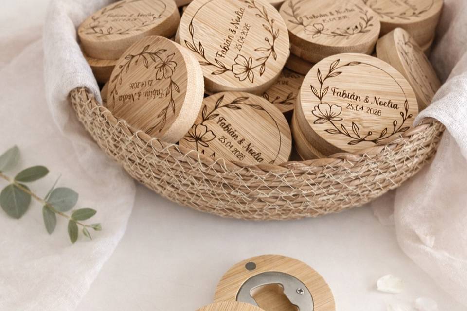 Abridores de bambú personalizados