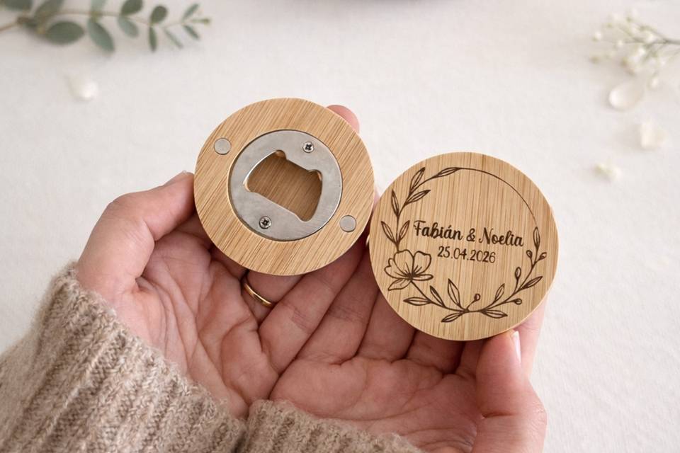 Abridores de bambú personalizados