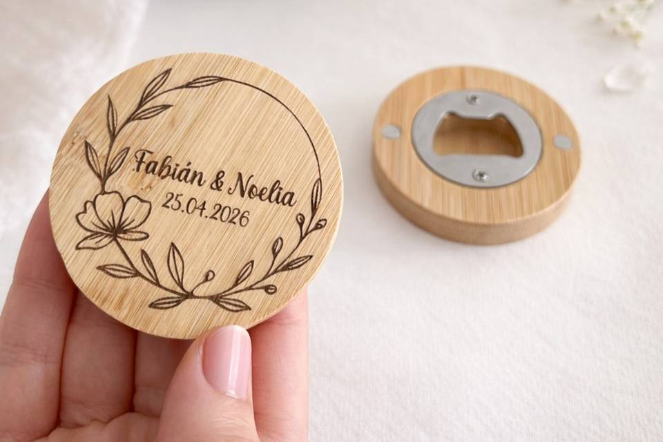 Abridores de bambú personalizados