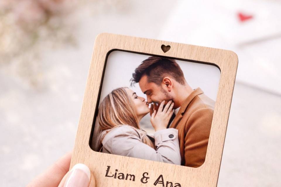 Imanes con foto de la pareja