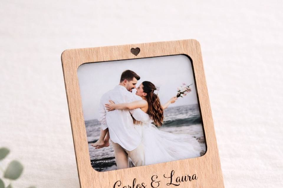 Imanes con foto de la pareja
