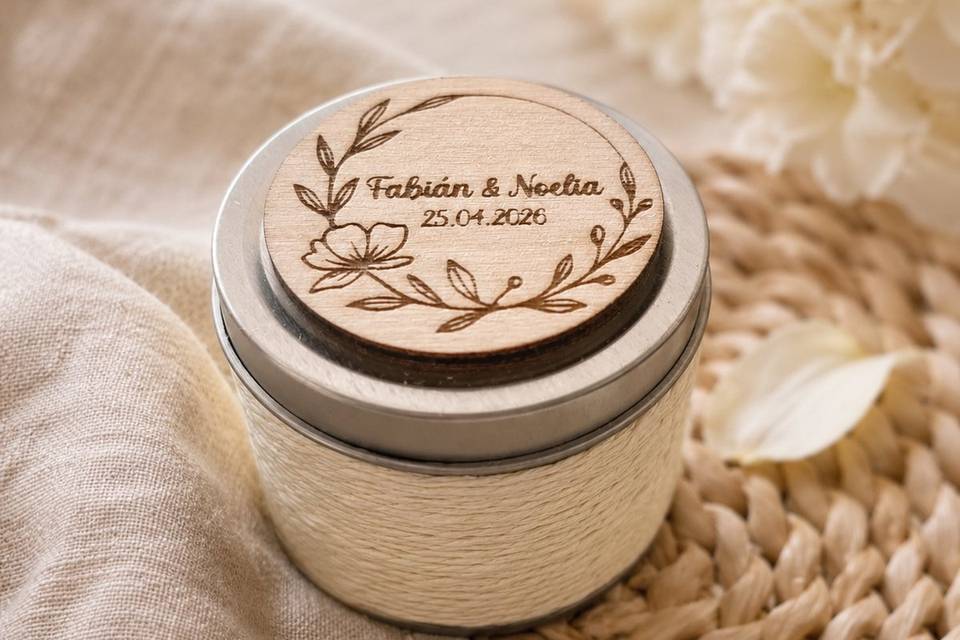 Velas personalizadas para invitados