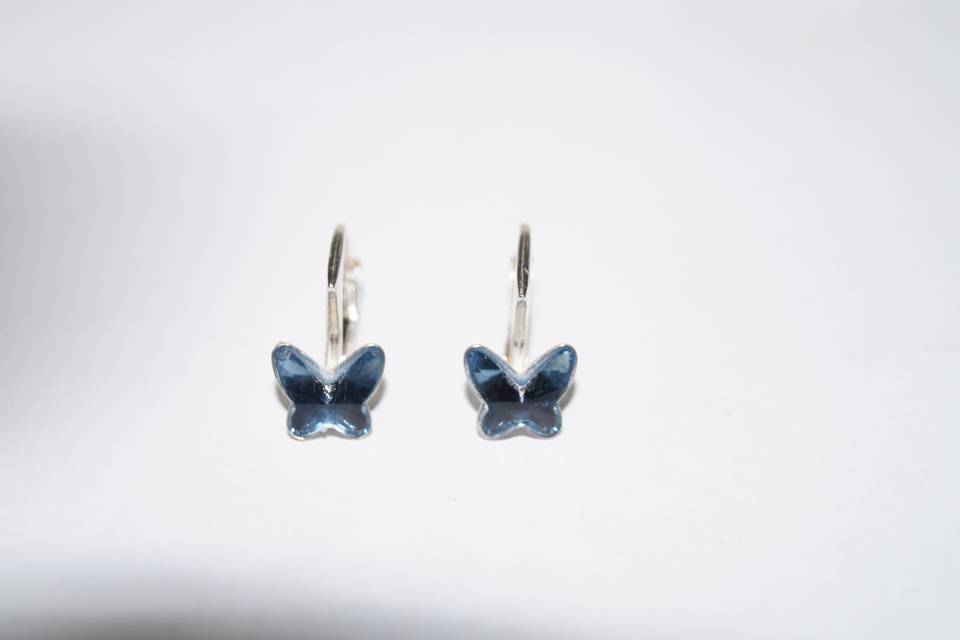 Pendientes mariposa azul