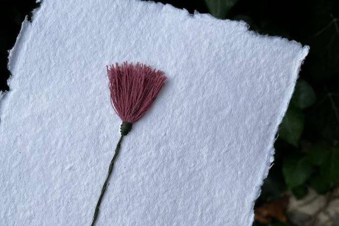 Papel de algodón bordado