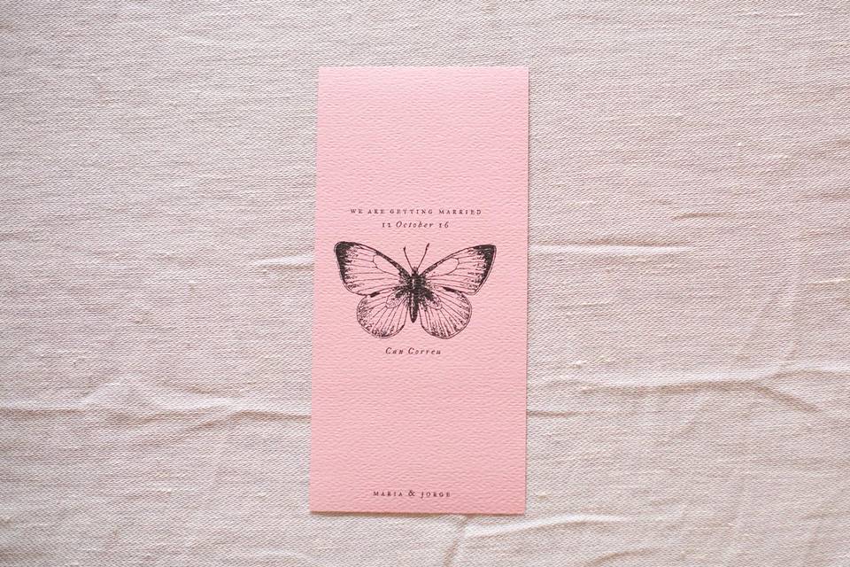 Invitación mariposa