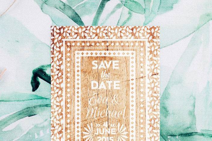 Save the date boho