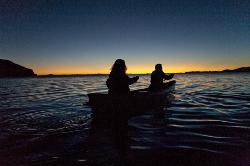 Kayak en el Lago Titicaca