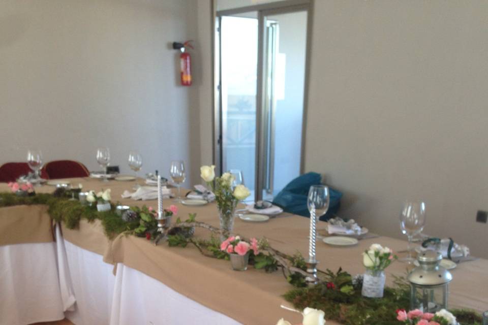 Boda de plata, decoración flor