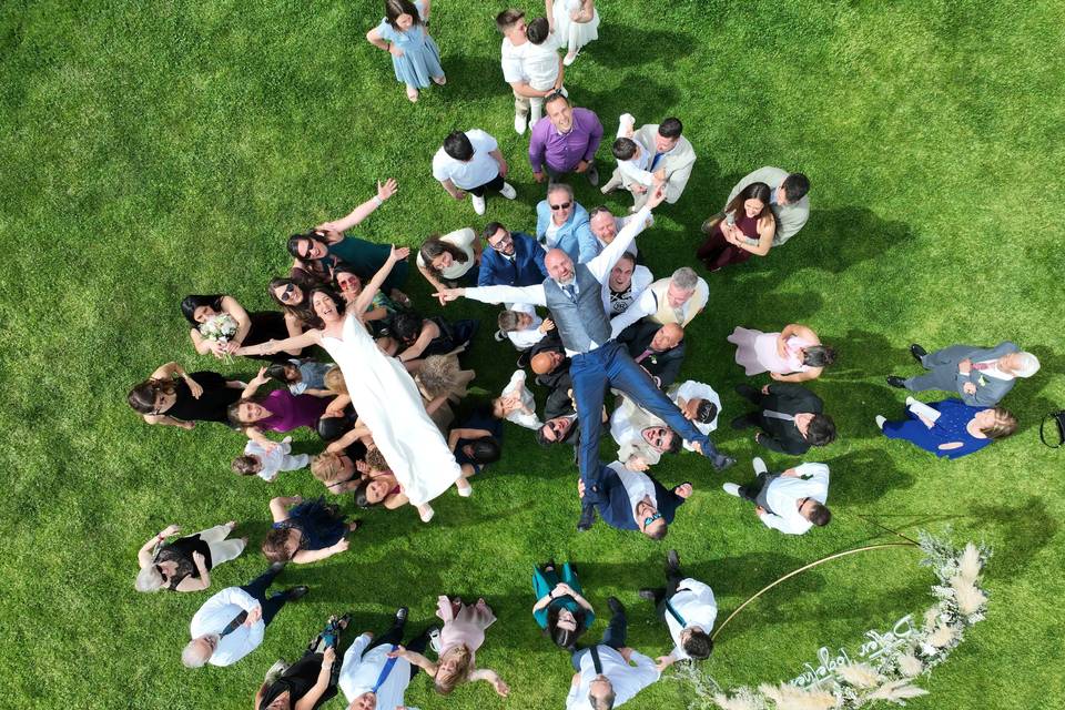 Foto boda con dron