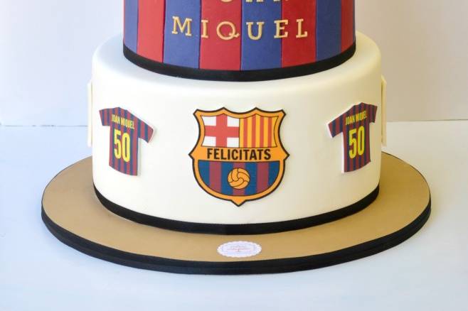 Tarta de FCB 50 años