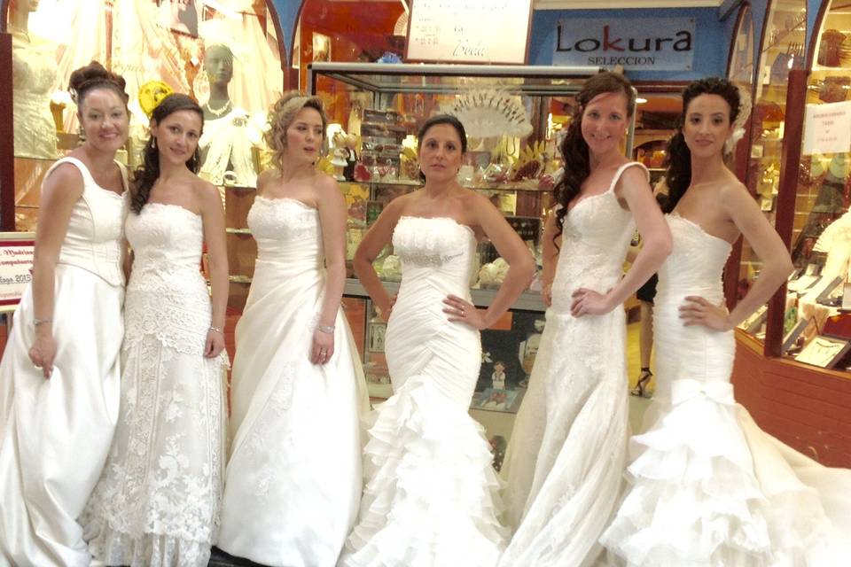 Novias en la tienda