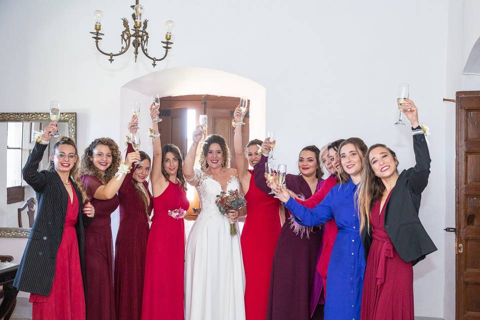 Brindis novia & damas de honor