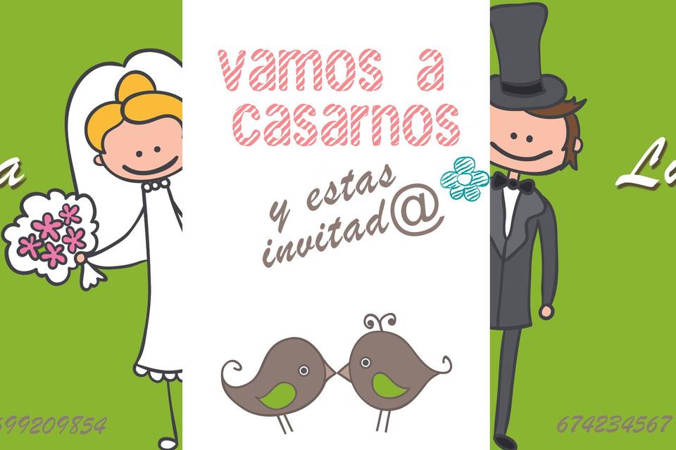 Invitación de boda personalizada