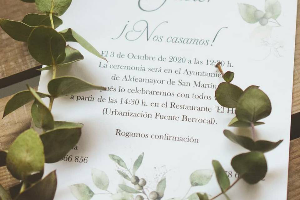 Invitaciones con foto del pequño