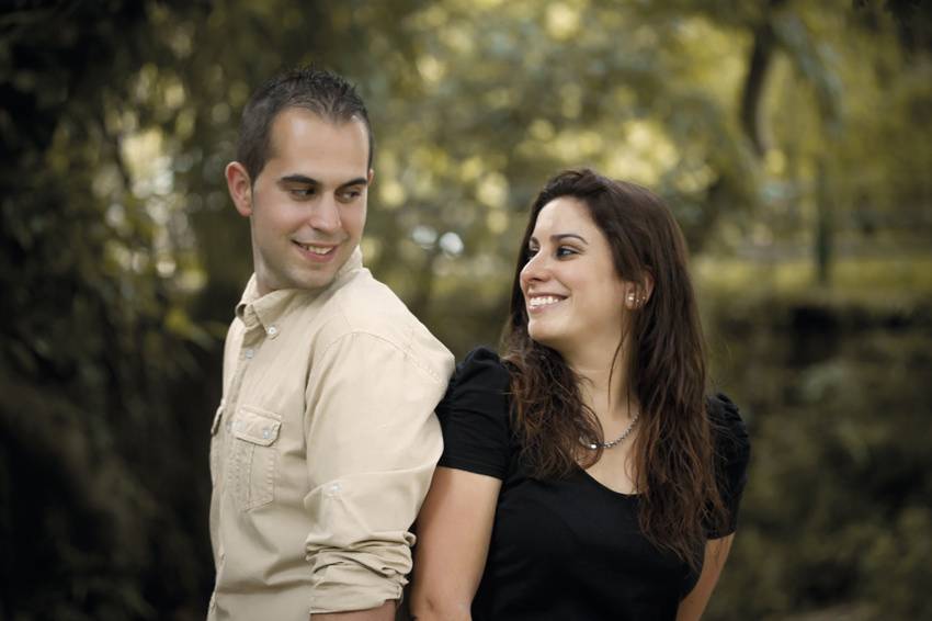 Fotografía de preboda en exterior