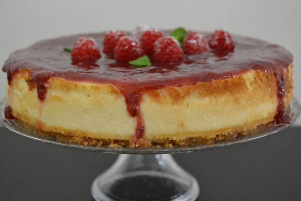 Cheescake con frambuesas