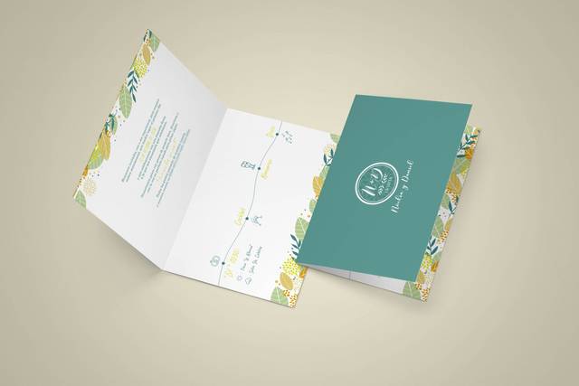 Invitación impresa otoñal