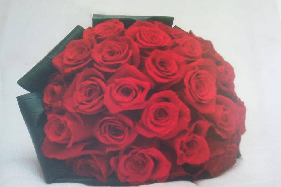 Ramo de novia rosas rojas