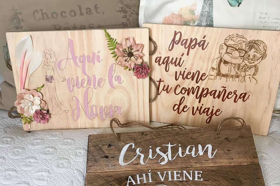 Carteles de madera