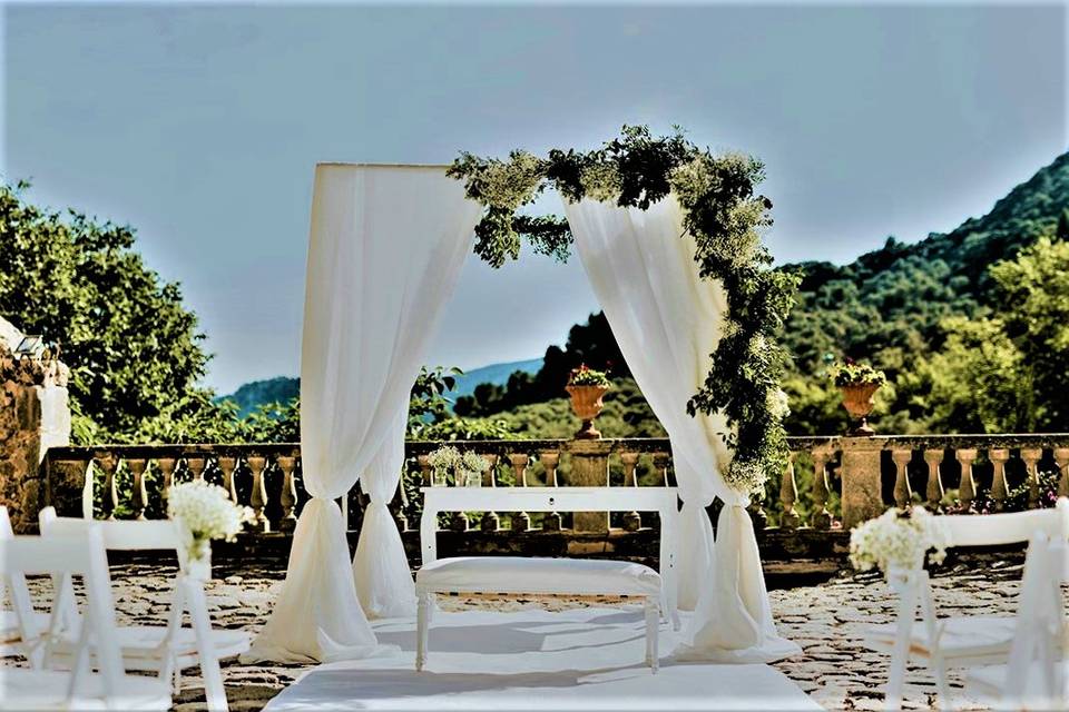 Ceremonia con pérgola