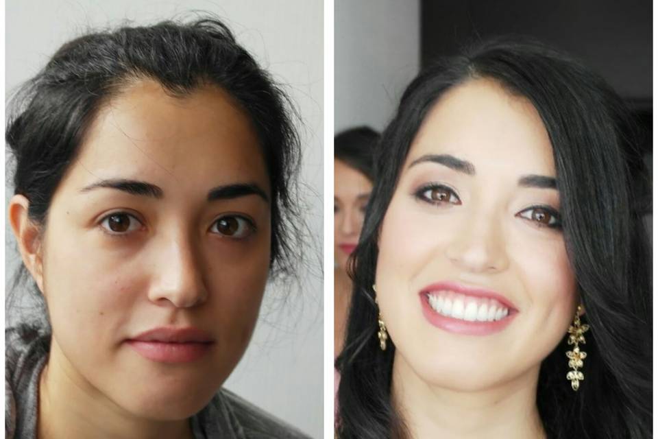 Maquillaje y peinado de invitada