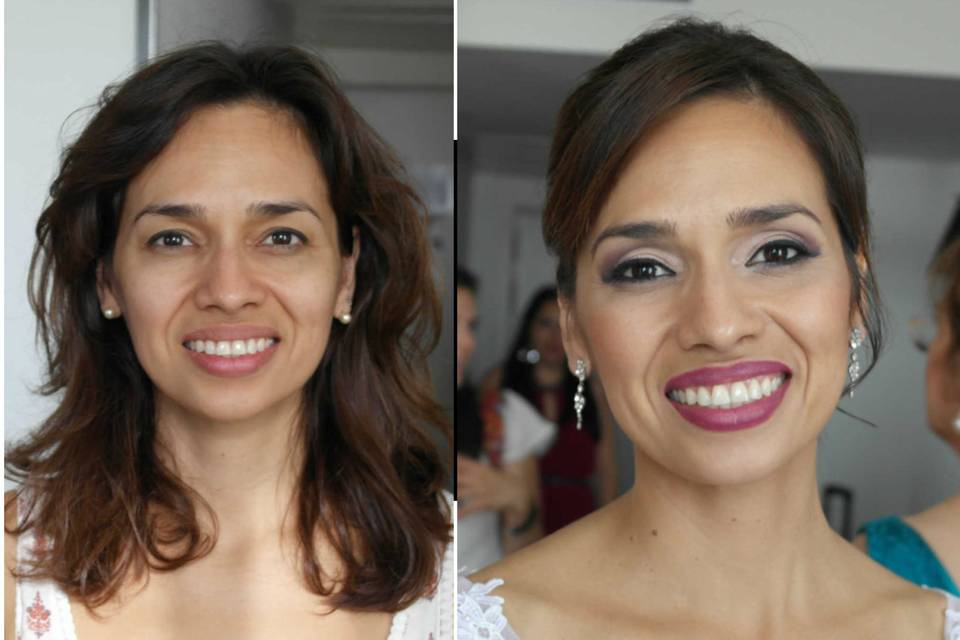 Maquillaje aerógrafo y peinado