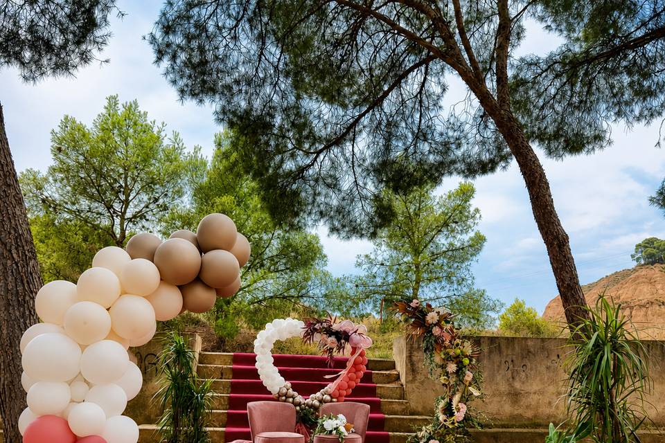 Flores con globos