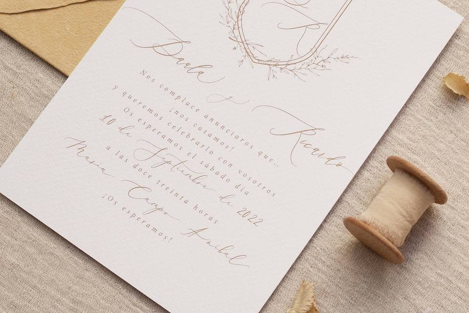 Invitación de boda 'Clamecy'