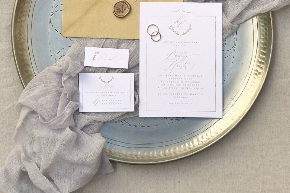 Invitación de boda 'Toulouse'