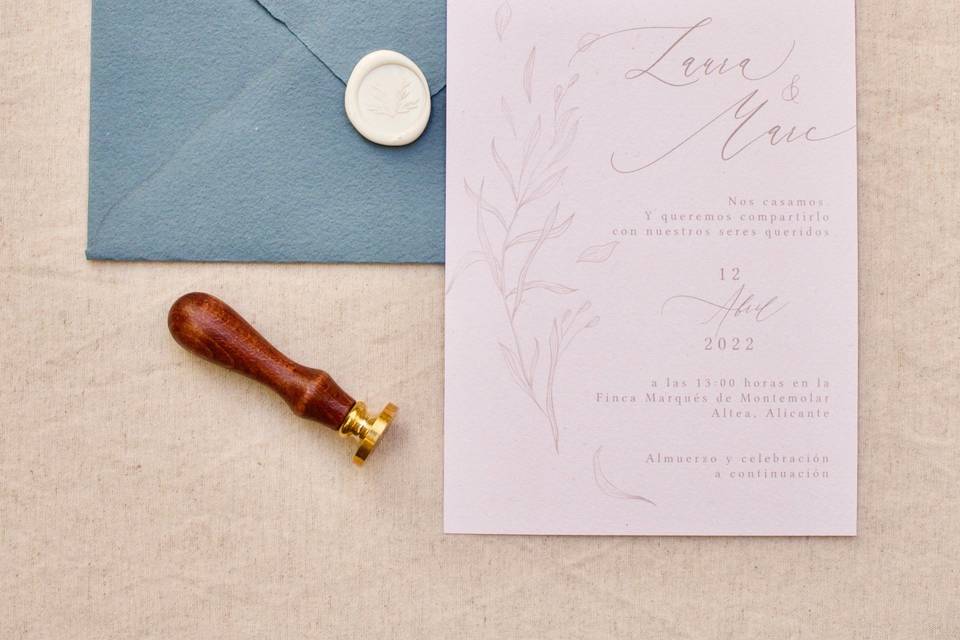 Invitación de boda 'Lyon'