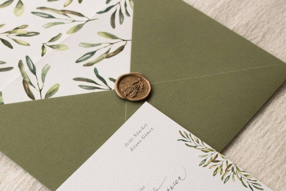 Invitación de boda 'Olive'