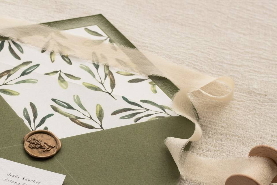 Invitación de boda 'Olive'