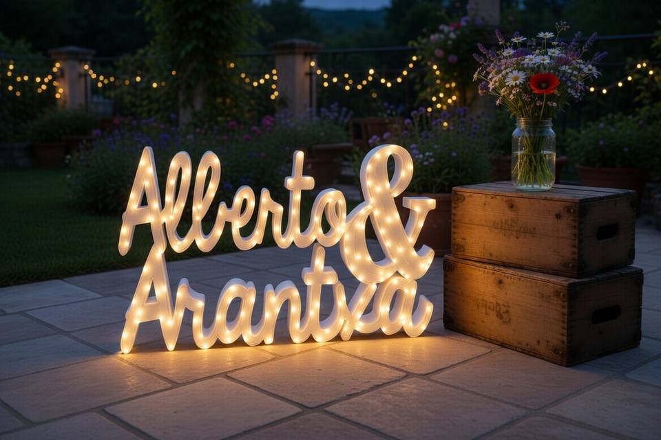 Nombres novios luminados