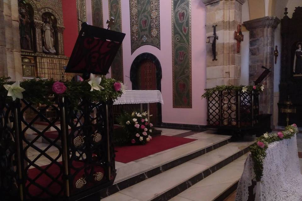 Decoración floral iglesia