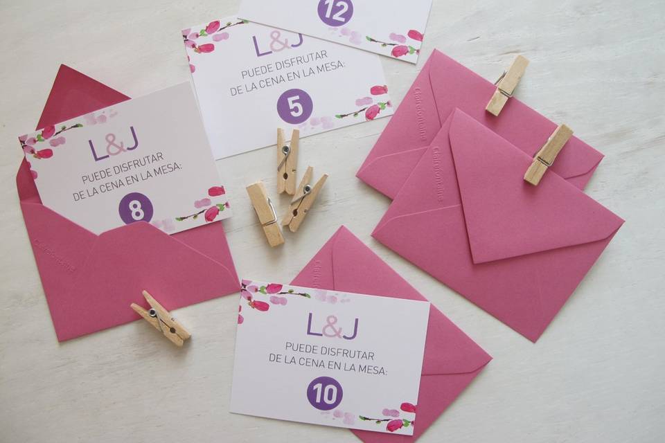 Seating list para boda