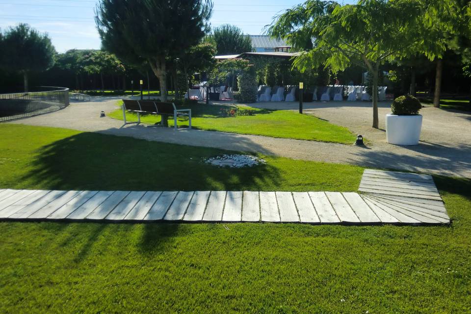 Jardín lago