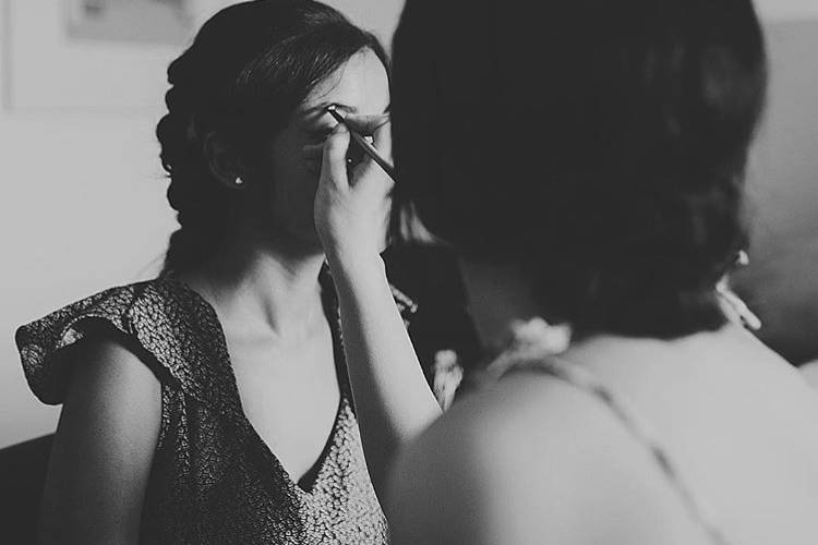 Maquillaje y peinado de novia