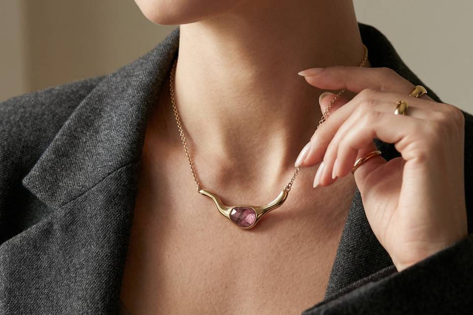 Collar Genuine Rodonita