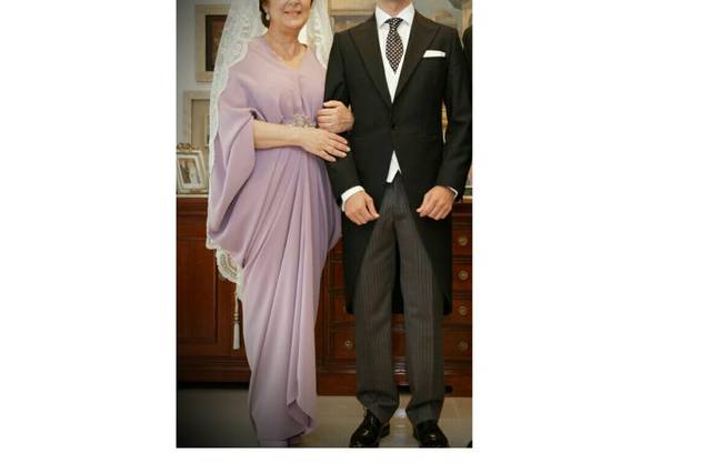Madrina con mantilla