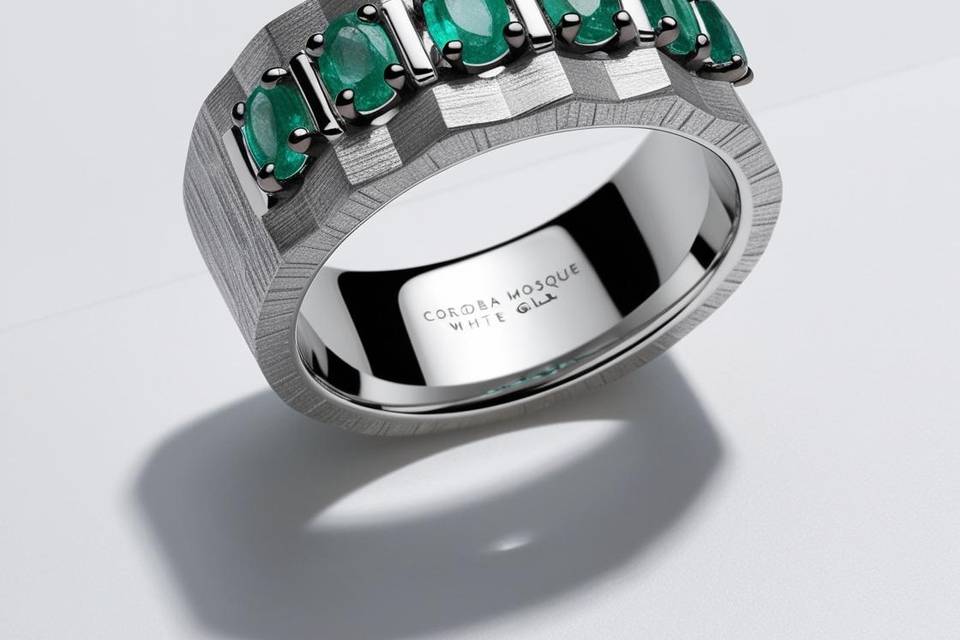 Anillo con esmeraldas