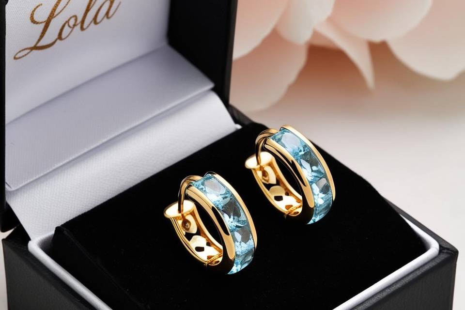 Pendientes aros agua mari