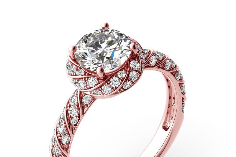 Anillo oro rosa