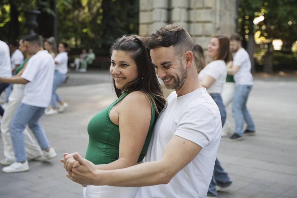 Alumnos y su coreografía