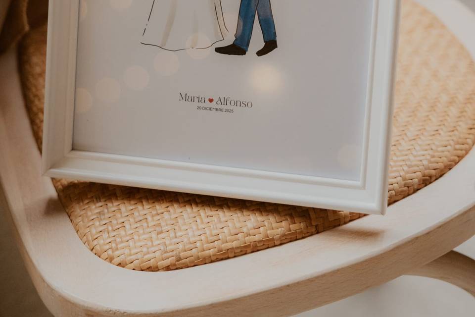 Ilustracion de novios