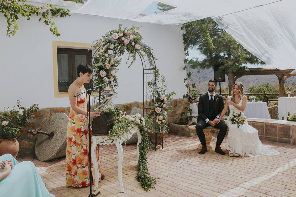 Altar civil almería boda rural