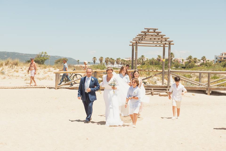 Novia en la playa