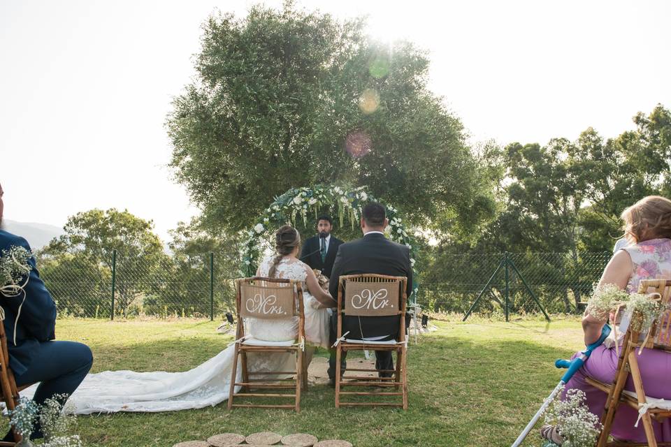 Novios en la finca