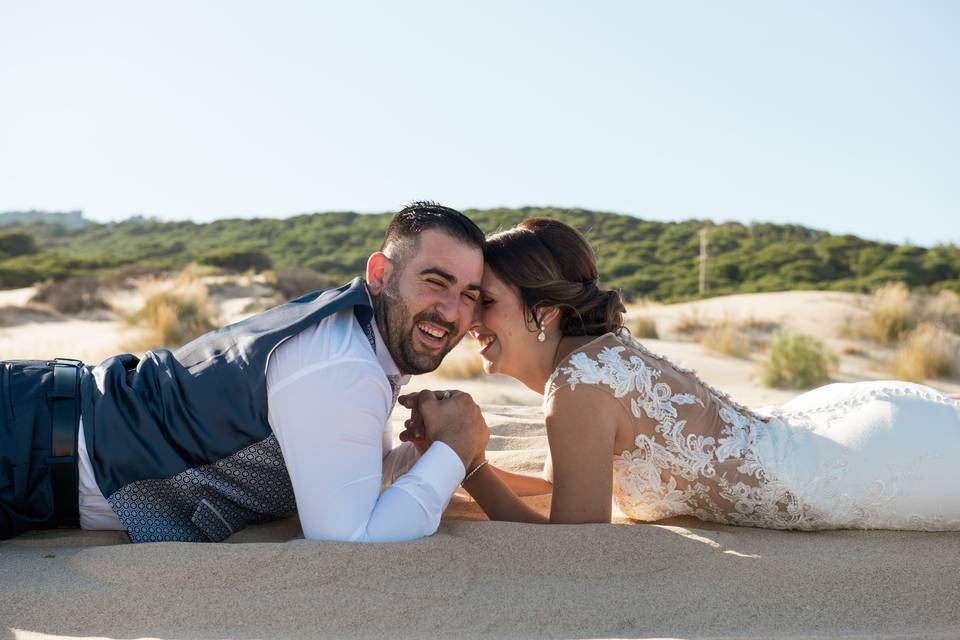 Postboda al atardecer en Tarifa