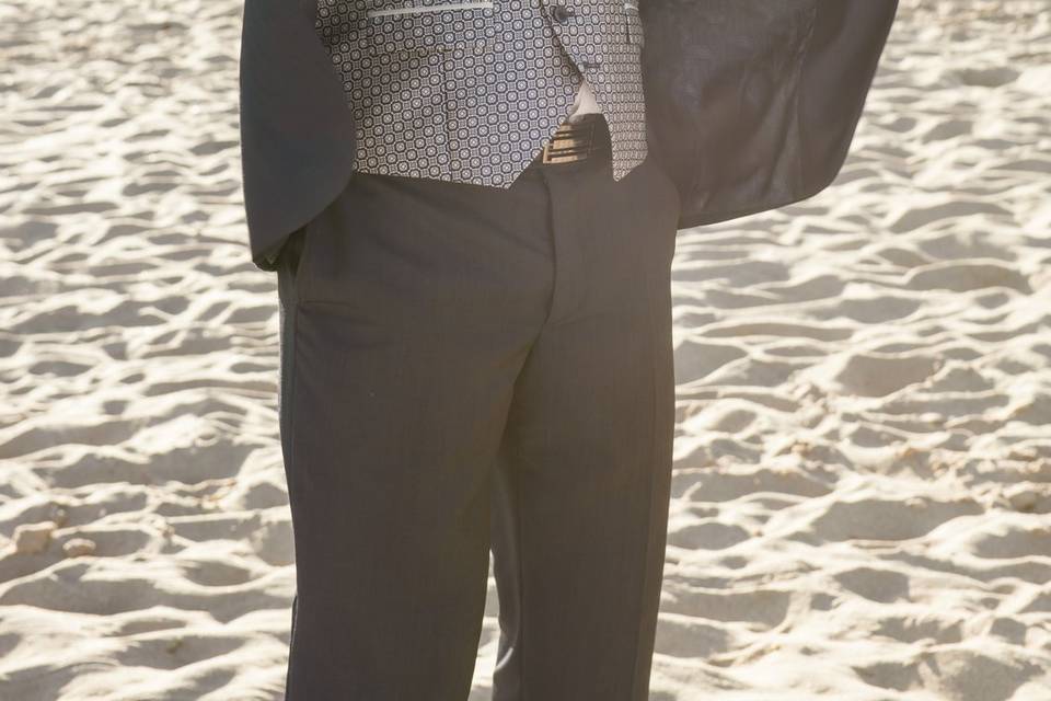 Postboda al atardecer en la playa