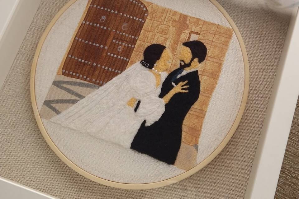 Pintura con lana